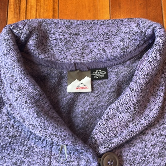 McKinley double button womens sweater. Purple/blue flecked with black colour - Picture 3 of 3